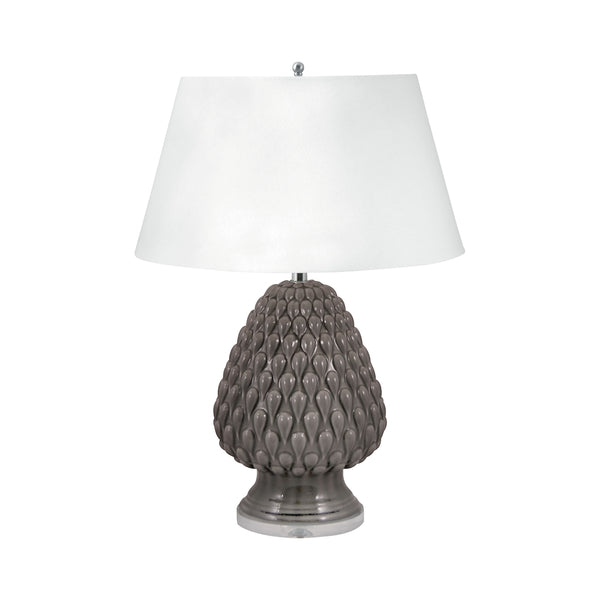 Raindrop Ceramic Table Lamp In Grey