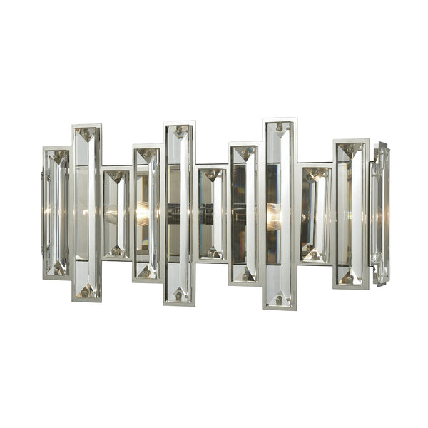 Crystal Heights 2 Light Vanity In Polished Chrome With Clear Crystal