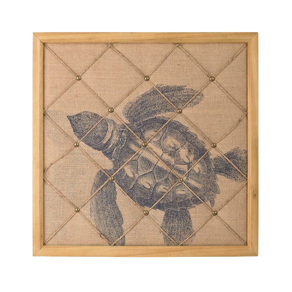 Turtle On Linen Note Board