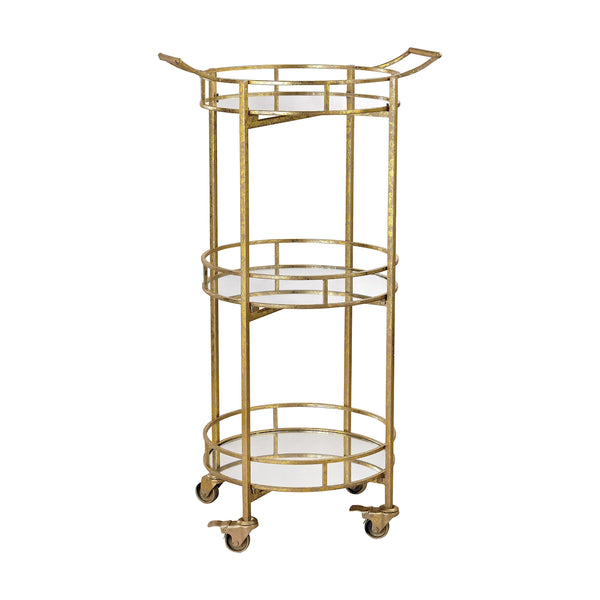 Gold Leaf Bar Cart
