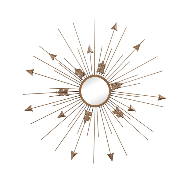 Thrax Wall Mirror In Antique Gold