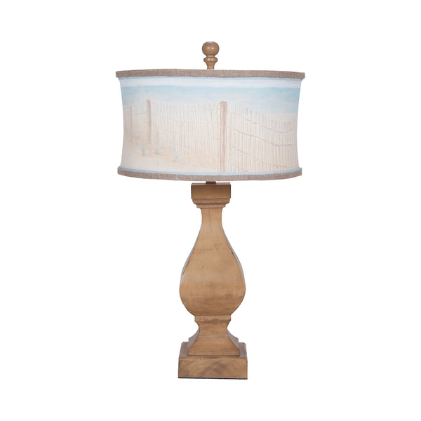 Carved Beacon Table Lamp In Artisan Stain