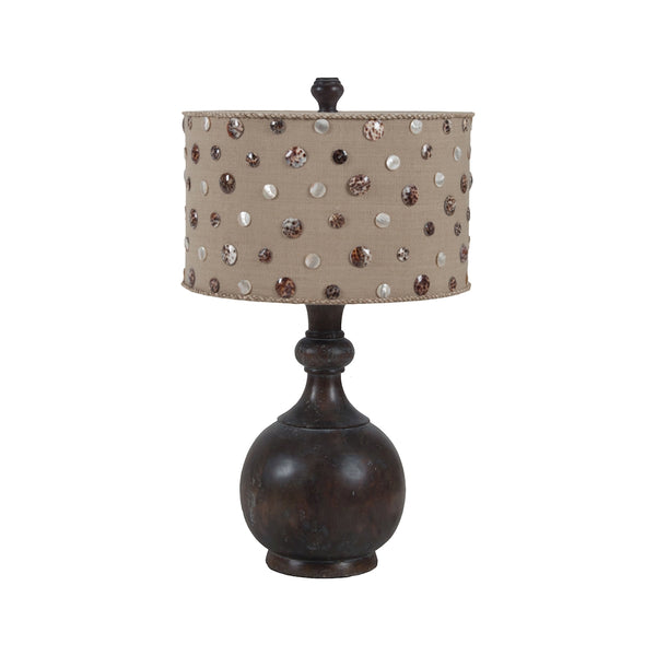 Leyland Spindle Lamp In Noir