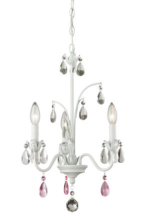 Z-Lite Princess Chandeliers 3 Light Mini Chandelier 422MW