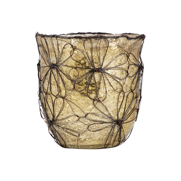 Camille Votive In Antique Wheat Artifact