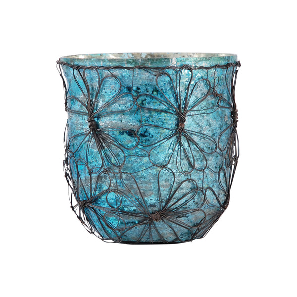 Camille Votive In Antique Turquoise Artifact