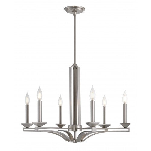 Livex Lighting Trumbull 6 Lt BN Chandelier