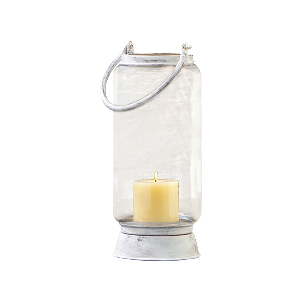 Taos Large Lantern In Antique White