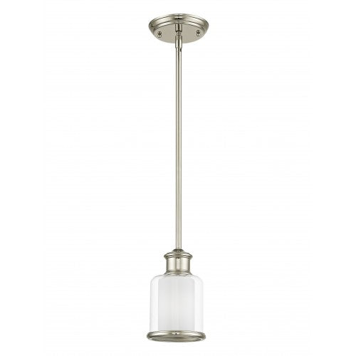 Livex Lighting Middlebush 1 Light Polished Nickel Mini Pendant