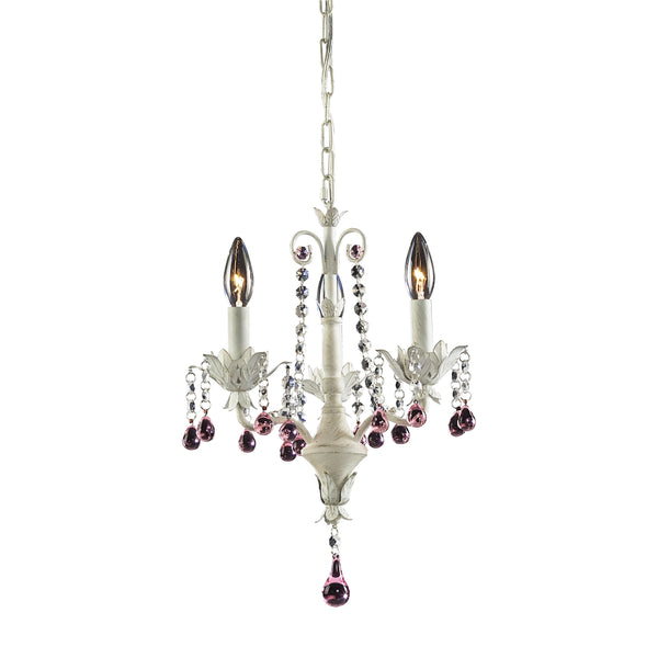 Elise 3 Light Chandelier In Antique White