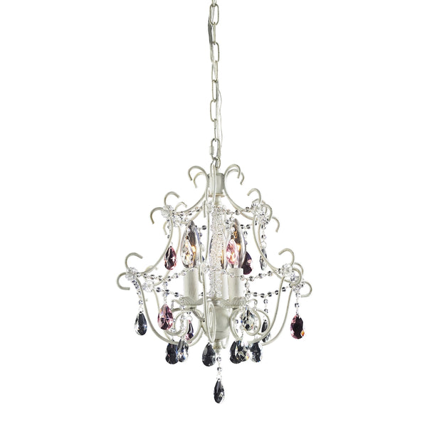 Elise 3 Light Chandelier In Antique White