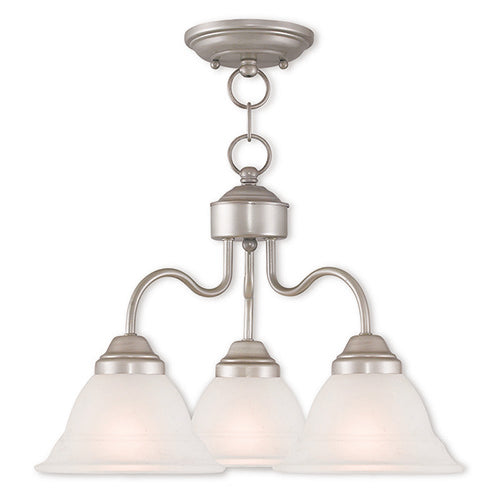 Livex Lighting Wynnewood 3 Light BS Dinette Chandelier/Semi Flush