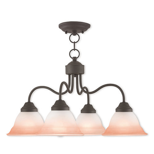 Livex Lighting Wynnewood 4 Light BZ Dinette Chandelier/Semi Flush