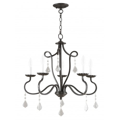 Livex Lighting Callisto 5 Light English Bronze Chandelier