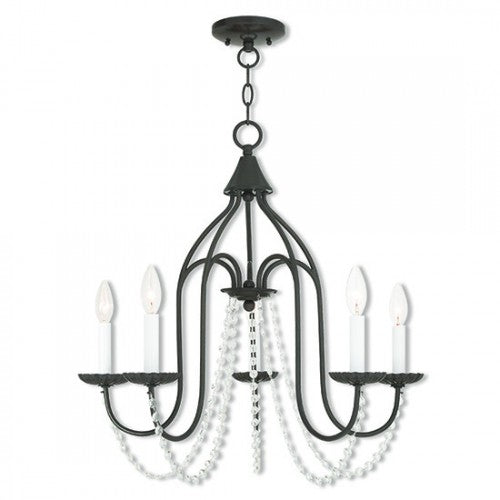 Livex Lighting Alessia 5 Light English Bronze Chandelier