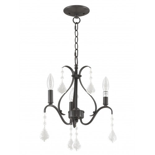 Livex Lighting Caterina 3 Light English Bronze Mini Chandelier