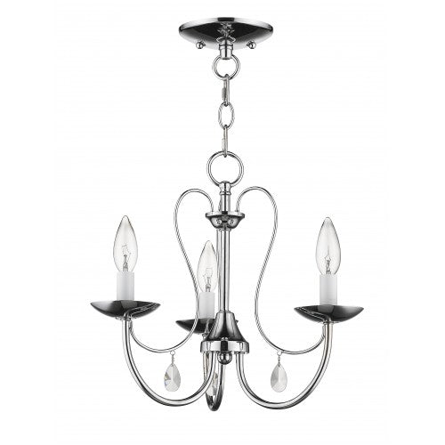 Livex Lighting Mirabella 3 Light Polished Chrome Chandelier