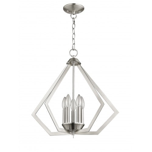 Livex Lighting Prism 5 Light Brushed Nickel Chandelier