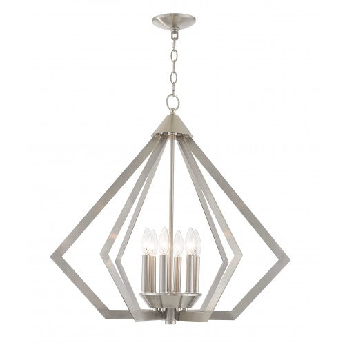 Livex Lighting Prism 6 Lt BN Chandelier
