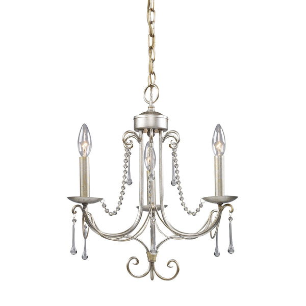 Tambridge 3 Light Chandelier In Antique Silver