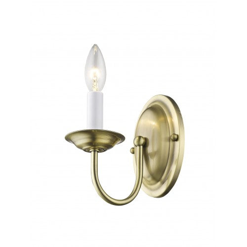 Livex Lighting Home Basics 1 Light Antique Brass Wall Sconce