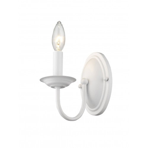 Livex Lighting Williamsburgh 1 Light White Wall Sconce