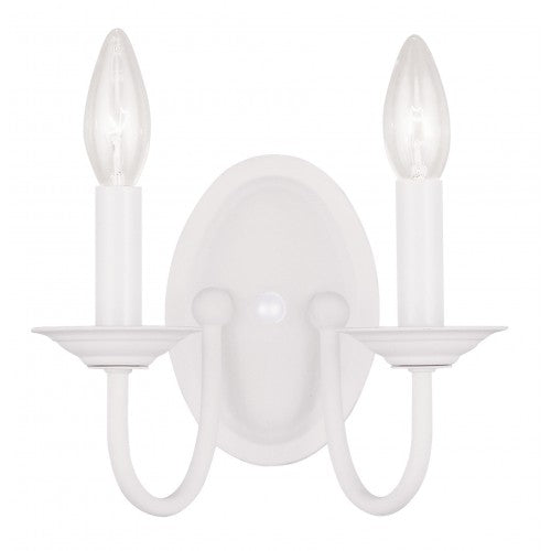 Livex Lighting Williamsburgh 2 Light White Wall Sconce