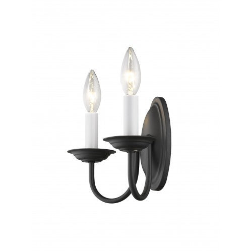 Livex Lighting Home Basics 2 Light Black Wall Sconce