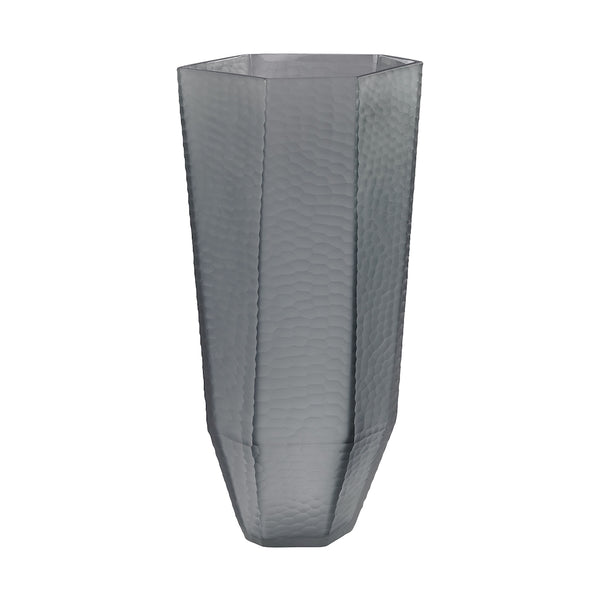 Stacked Cuts Glass Vase