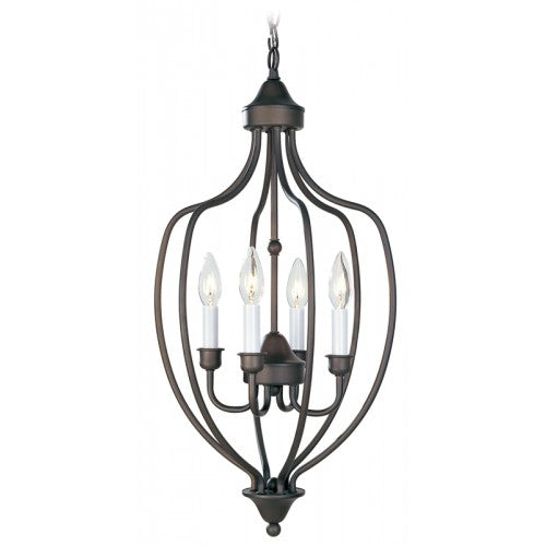 Livex Lighting Home Basics 4 Light Bronze Foyer