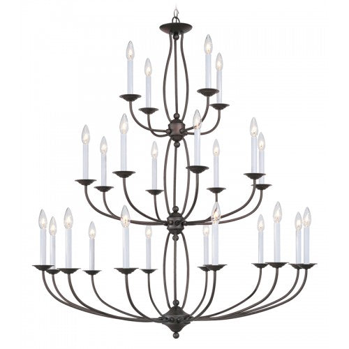 Livex Lighting Home Basics 24 Light Bronze Chandelier