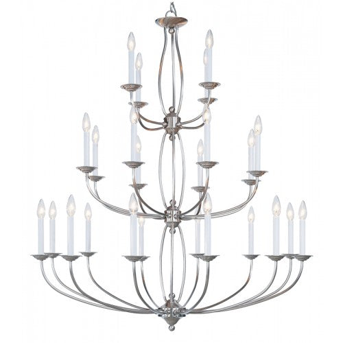 Livex Lighting Home Basics 24 Light Brushed Nickel Chandelier