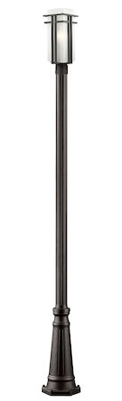 Z-Lite Abbey 1 Light Outdoor Post Light 550PHBR-519P-ORBZ