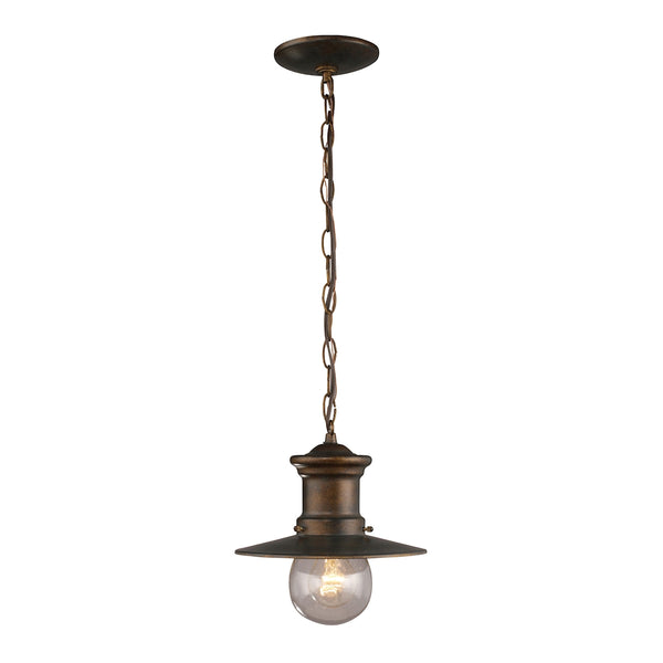 Maritime 1 Light Outdoor Pendant In Hazlenut Bronze