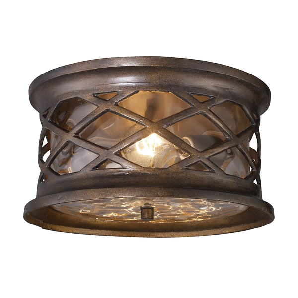 Barrington Gate 2 Light Outdoor Flush Mount In Hazelnut Bronze
