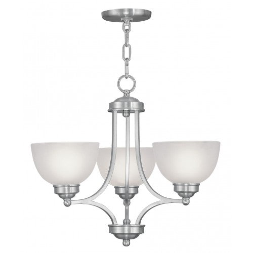 Livex Lighting Somerset 3 Light Brushed Nickel Chandelier