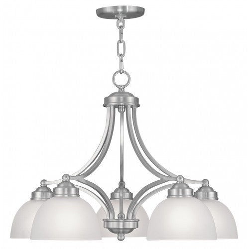 Livex Lighting Somerset 5 Light Brushed Nickel Chandelier