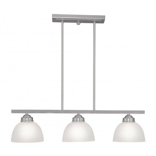 Livex Lighting Somerset 3 Light Brushed Nickel Island