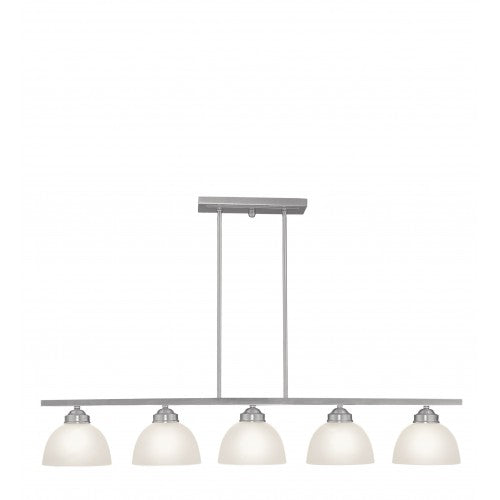 Livex Lighting Somerset 5 Light Brushed Nickel Island