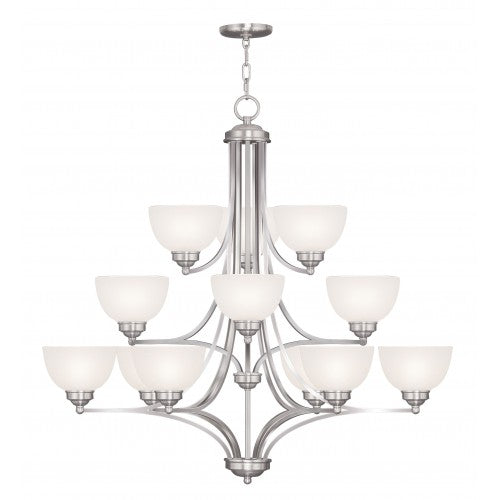 Livex Lighting Somerset 12 Light Brushed Nickel Chandelier