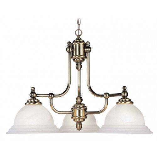 Livex Lighting North Port 3 Light Antique Brass Chandelier