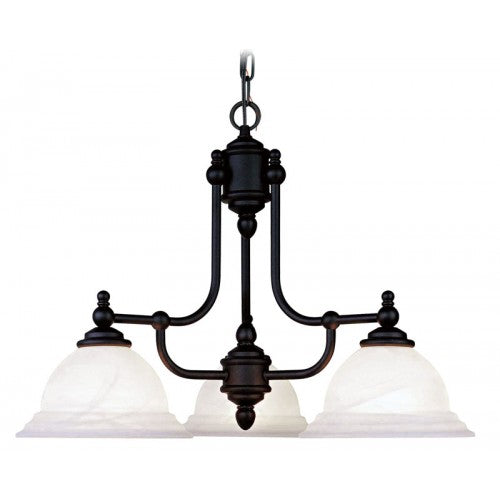 Livex Lighting North Port 3 Light Black Chandelier