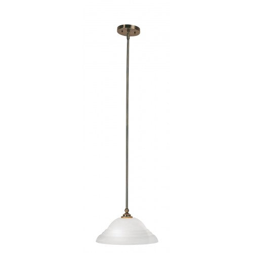 Livex Lighting North Port 1 Light Antique Brass Pendant