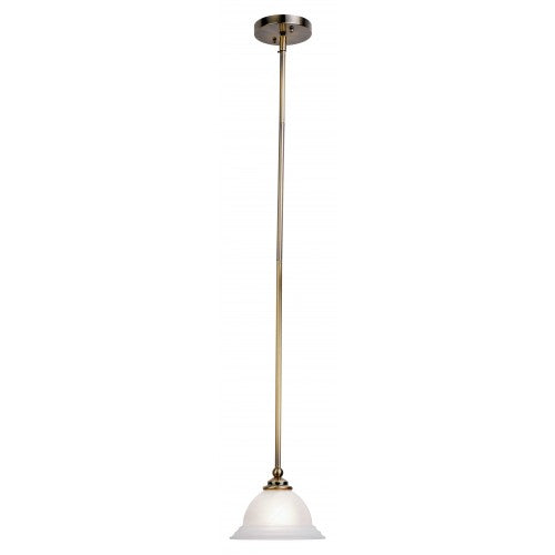Livex Lighting North Port 1 Light Antique Brass Mini Pendant