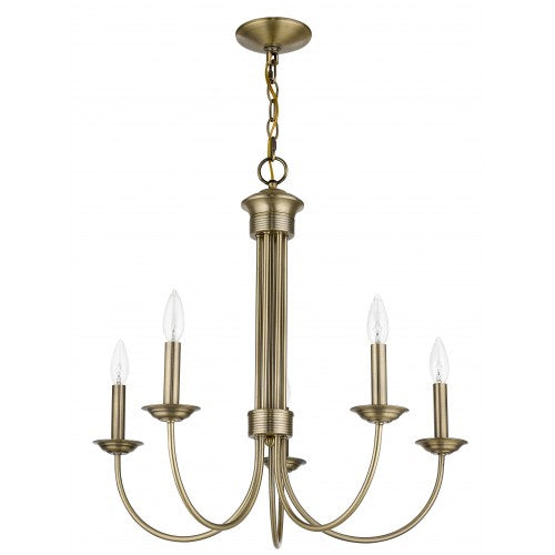 Livex Lighting Estate 5 Lt AB Chandelier