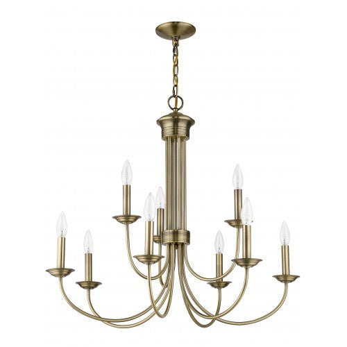 Livex Lighting Estate 9 Lt AB Chandelier