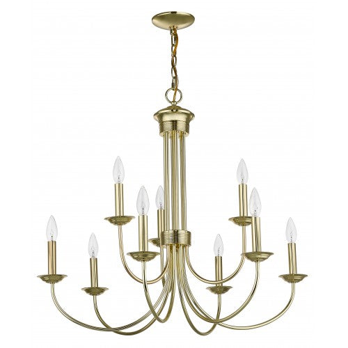 Livex Lighting Estate 9 Lt PB Chandelier