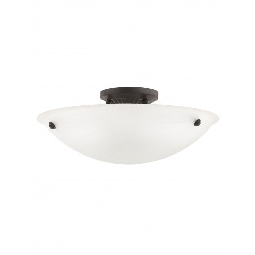 Livex Lighting Oasis 3 Light Bronze Ceiling Mount