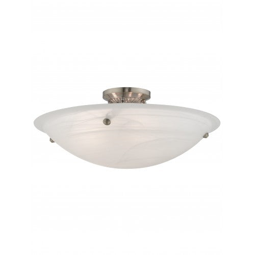 Livex Lighting Oasis 4 Light Brushed Nickel Ceiling Mount