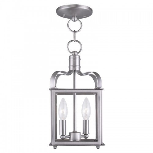 Livex Lighting Garfield 2 Light BN Chain Hang/Ceiling Mount